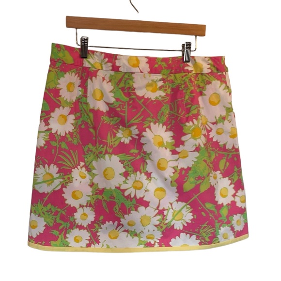 LILLY PULITZER Skort Pink/Yellow Floral Print - Size 14 - Picture 7 of 15